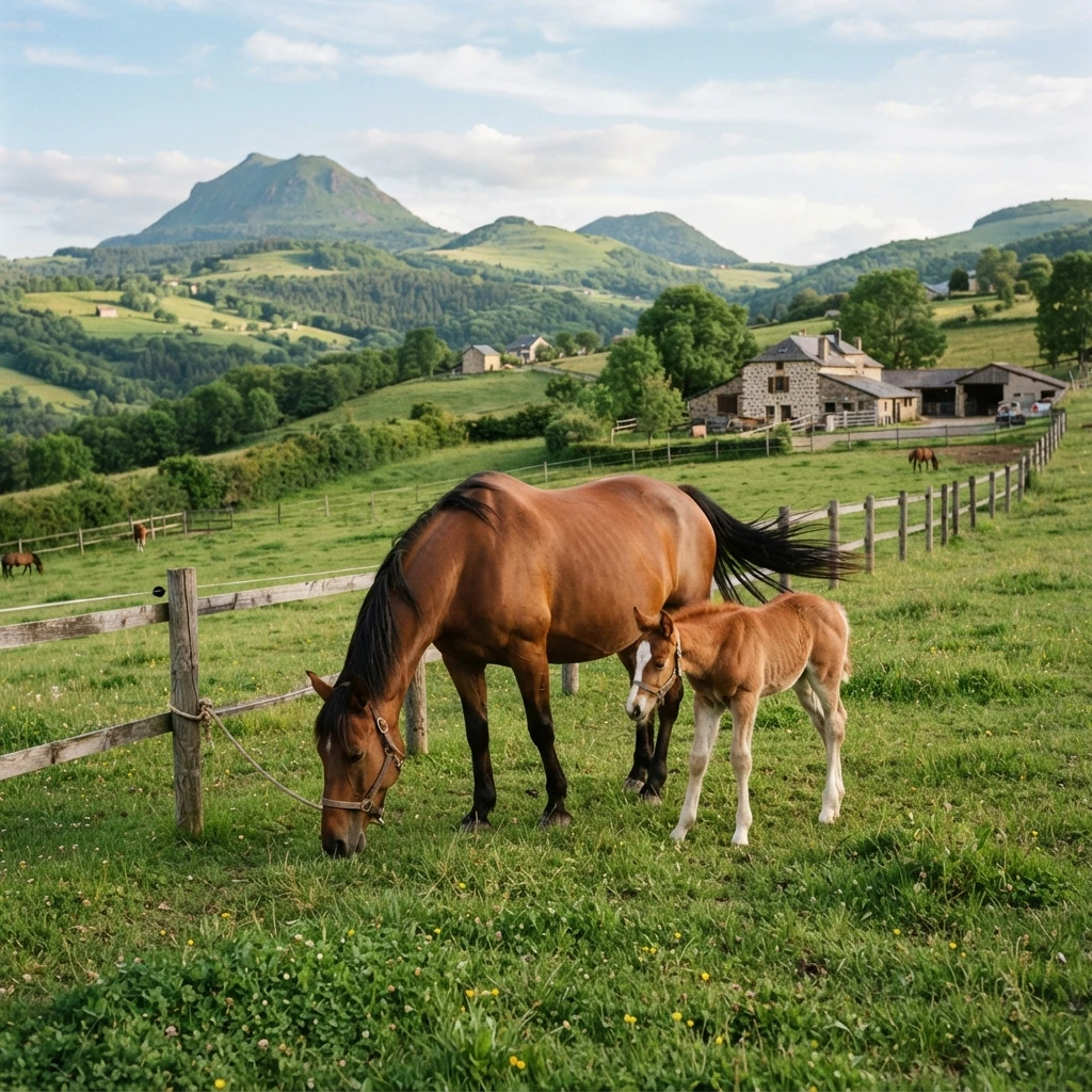 Élevage de chevaux au ECURIES PONTAVY, Veyre-Monton