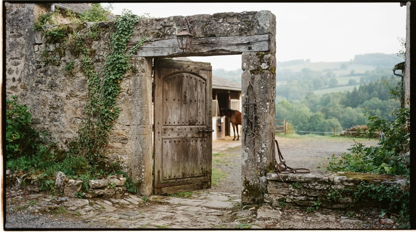 Entrée du ECURIES PONTAVY, centre équestre à Veyre-Monton